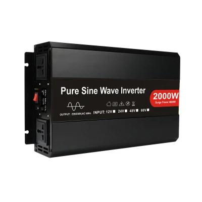 2000W 12V/24V/48V DC to AC 110V/220V/230V Pure Sine Wave Solar Power Inverter